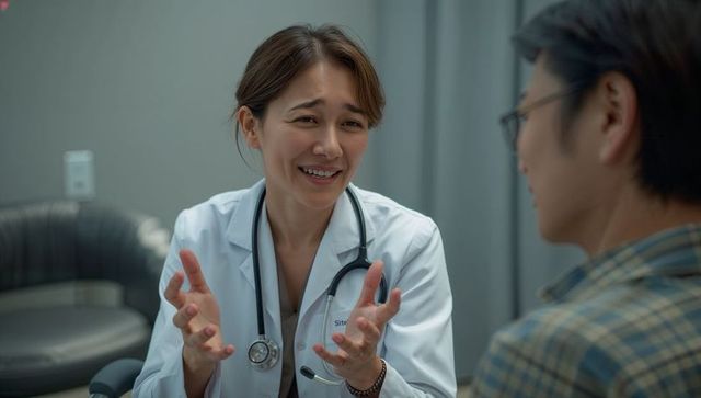 Female Physician Consulting Patient in Exam Room