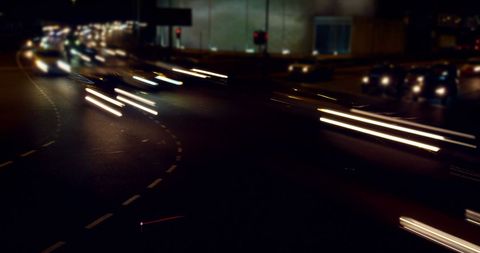 Night City Traffic with Blurred Headlights - Download Free Stock Images Pikwizard.com