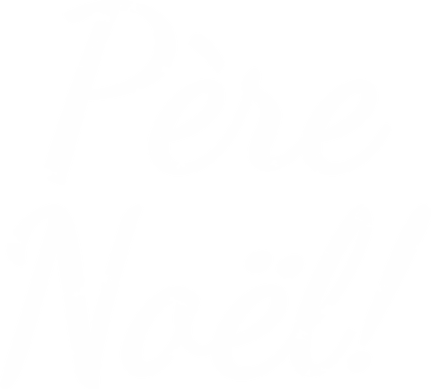 Père noël text on transparent background for festive designs