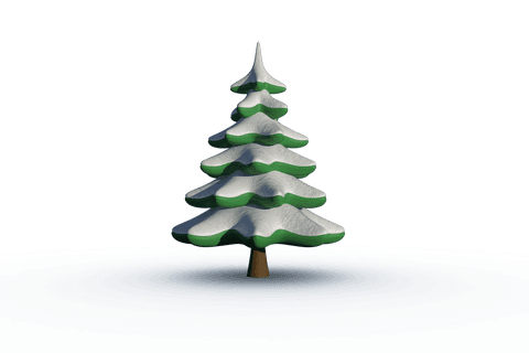 digital illustration of snow-covered christmas tree - transparent background - Download Free Stock Videos Pikwizard.com