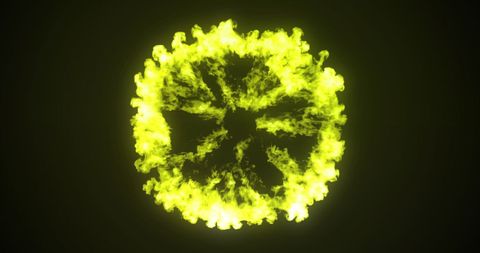 Dynamic glowing fire burst on dark background