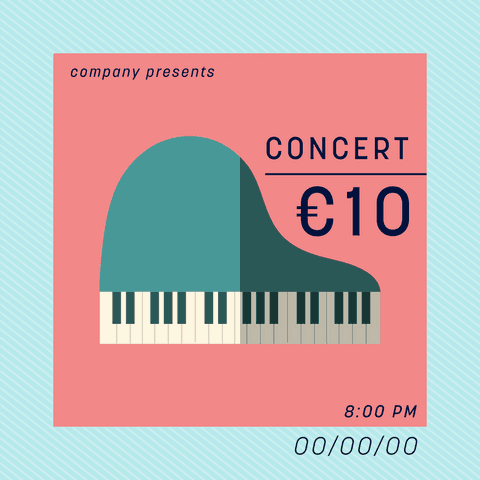 grand piano concert advertisement on transparent background - Download Free Stock Videos Pikwizard.com