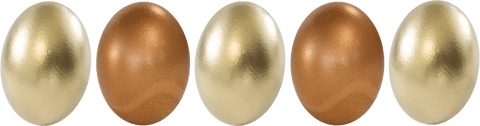 Transparent golden easter eggs celebrating festive elegance