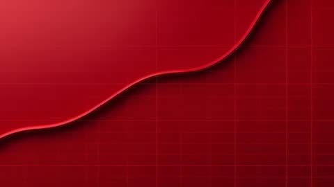 Dynamic Red Ribbon on Geometric Grid Background