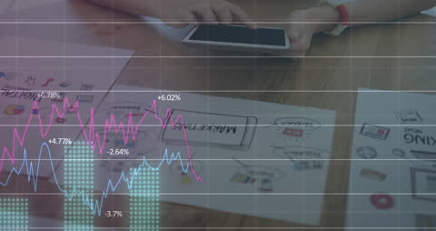 Financial Data and Analysis Overlay on Digital Tablet Use