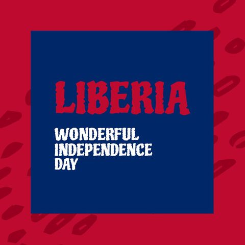 Liberia Independence Day Celebration Graphic on Pink Background - Download Free Stock Templates Pikwizard.com