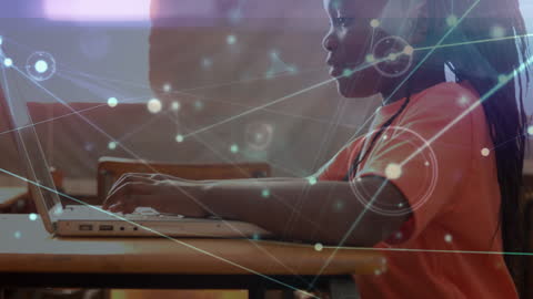 Schoolboy Engaging with Online Learning Network Interfaces