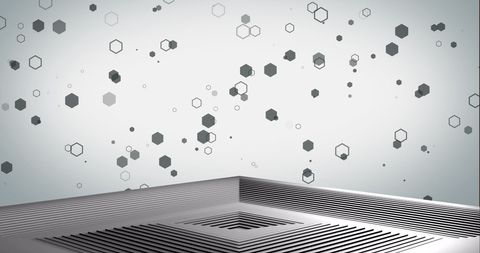 Abstract Geometric Design with Floating Hexagons