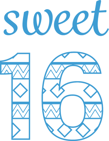 transparent sweet 16 with decorative blue pattern - Download Free Stock Videos Pikwizard.com