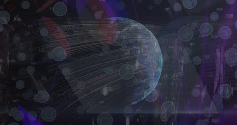 Digital Network Connections over Rotating Globe