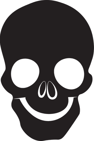 transparent smiley human skull illustration in black - Download Free Stock Videos Pikwizard.com