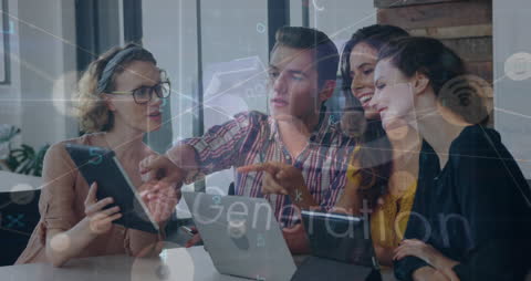 Young Professionals Discussing Advanced Technology Concepts