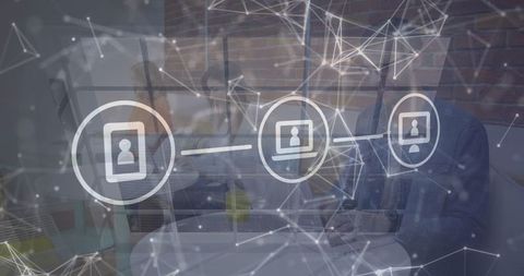 Global Connections Concept with Digital Networking Overlay