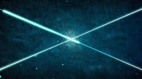 Futuristic Diagonal Crossing Beams with Pulsing Center Particles