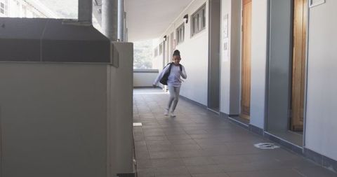 Busy Student Hurrying Through School Hallway - Download Free Stock Images Pikwizard.com