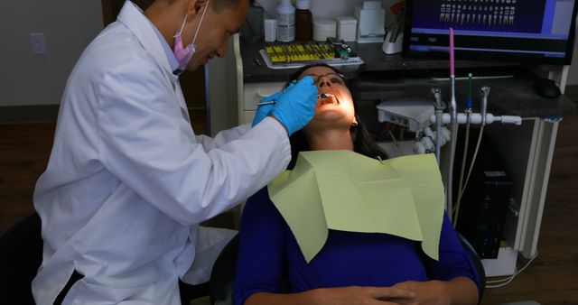 Patient Receiving Dental Checkup from Dentist in Dental Clinic - Download Free Stock Images Pikwizard.com