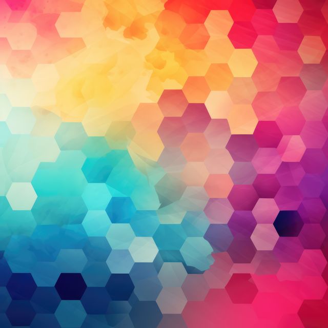 Colourful polygon background, created using generative ai technology. Abstract background, shapes, pattern, digitally generated image.