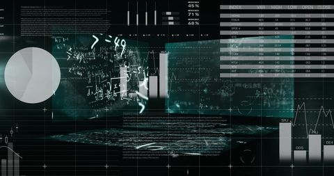 Mathematical Formulas Overlaying Big Data and Statistics Graphics - Download Free Stock Images Pikwizard.com