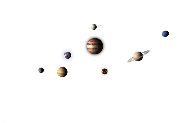 Transparent Diagram of Planets in Solar System with Orbital Paths - Download Free Stock Videos Pikwizard.com