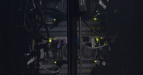 Modern data center with live network equipment