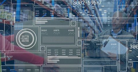 Warehouse Workers Utilizing Technology and Analytics for Inventory Management