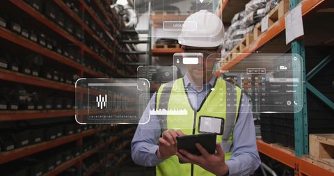 Digital Transformation in a Modern Warehouse - Download Free Stock Images Pikwizard.com