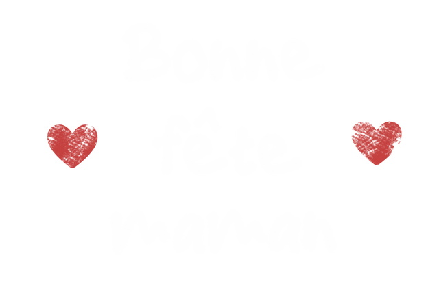 Bonne Fête Maman Greeting Text with Heart Icons on Transparent Background - Download Free Stock Videos Pikwizard.com