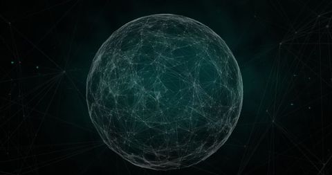 Futuristic Digital Sphere with Interconnected Network - Download Free Stock Images Pikwizard.com