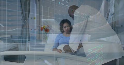 Healthcare Professional Examining Patient in Modern Hospital Setup