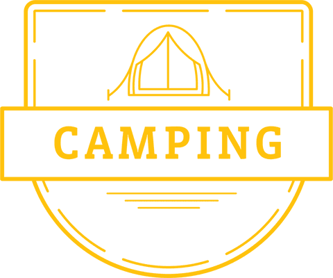 Transparent Camping Badge with Tent Icon and Bold Text Design - Download Free Stock Videos Pikwizard.com