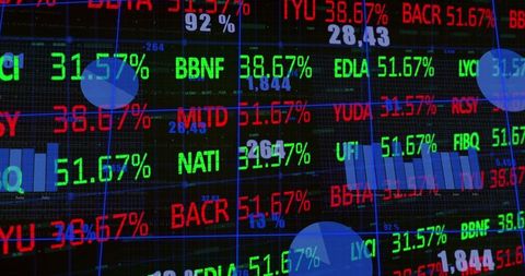 digital stock market board displaying live tick data and charts - Download Free Stock Images Pikwizard.com
