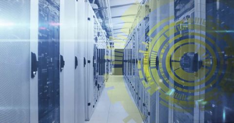 Digital Interface with Data Processing and Modern Servers - Download Free Stock Images Pikwizard.com