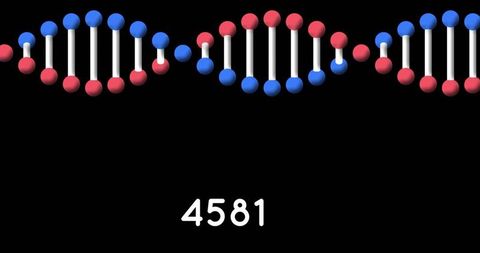 3D DNA Structure with Increasing Numerical Sequence - Download Free Stock Images Pikwizard.com