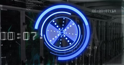 Futuristic Holographic Interface Over Data Center - Download Free Stock Images Pikwizard.com