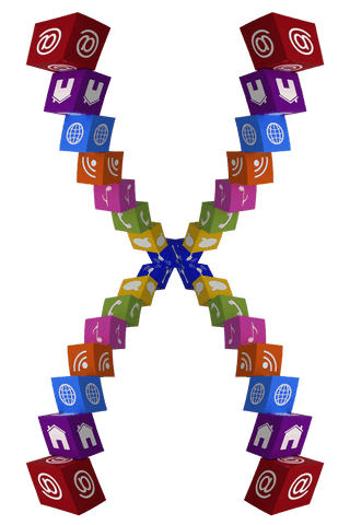transparent 3d computer icons forming x shape - Download Free Stock Videos Pikwizard.com