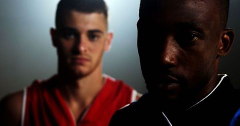 Focused Basketball Players in Intense Rivalry - Download Free Stock Images Pikwizard.com