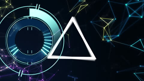 Futuristic Data Processing and Technology Animation