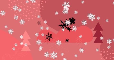 Mesmerizing Digital Snowfall with Festive Christmas Motifs - Download Free Stock Images Pikwizard.com