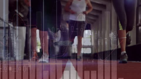 Sports Enthusiasts Running with Data Visualization