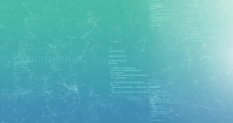 Abstract Digital Network with Flowing Data Connections