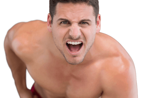Caucasian Male Athlete Shouting, Transparent Background - Download Free Stock Videos Pikwizard.com