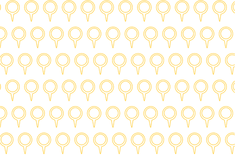 Repeated yellow key silhouette pattern on transparent background