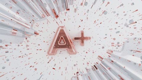 Dynamic 3d a+ symbol with energetic particle burst