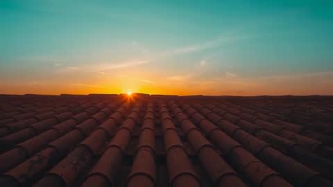 Captivating Sunrise over Splendid Terracotta Rooftop