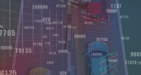 Futuristic Digital Interface on Robotic Wind Turbine