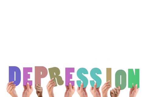 Hands Holding Colorful Transparent Letters Forming Word Depression - Download Free Stock Videos Pikwizard.com