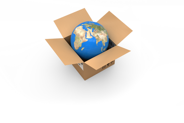 Transparent Background Vector of Globe Inside Cardboard Box - Download Free Stock Videos Pikwizard.com