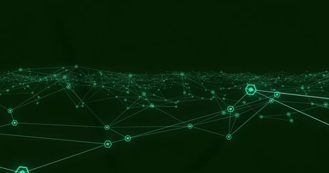 Neon Network Connections in a Virtual Space - Download Free Stock Images Pikwizard.com