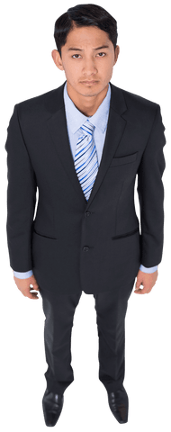Confident Asian Businessman Standing on Transparent Background - Download Free Stock Videos Pikwizard.com