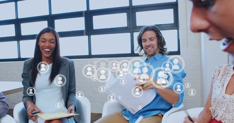 Business Team Connecting Through Digital Network Concept